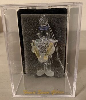 Vintage Spun Glass Drummer Boy Ornament Christmas